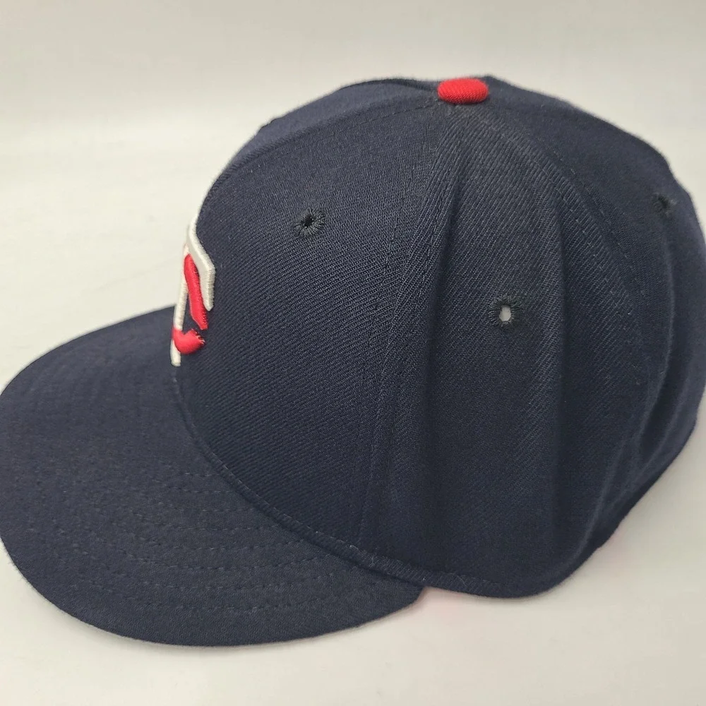 Vintage Minnesota Twins Hat Fitted 7 1/8 New Era 59Fifty Blue MLB Wool‎ Y2K Men